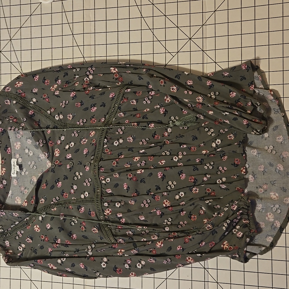 Lucky Brand Floral Green Women's Top Size SMALL: A - Picture 10 of 10